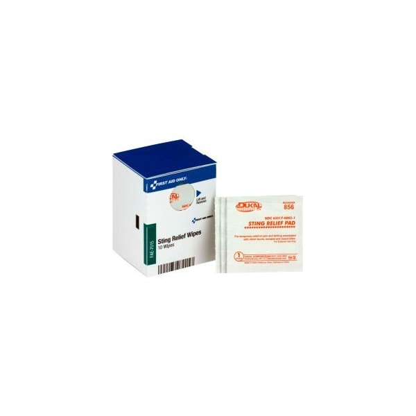 Acme United First Aid Only FAE-7015 SmartCompliance Refill Sting Relief Wipes, 10/Box FAE-7015 - main